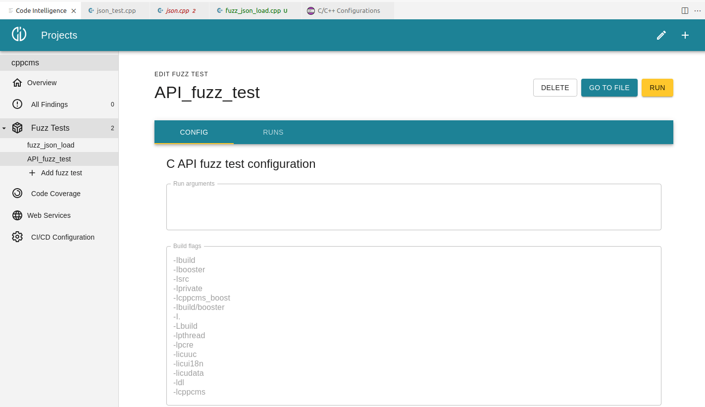 API fuzz test